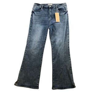 NWT Risen Jeans Womens Felecia Jeans Size 3XL High Rise Straight Leg Casual Blue